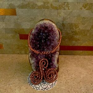 Triskelion Tensor & Ring with Amethyst Geode